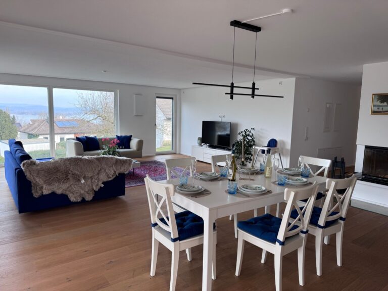Konstanz Bodensee Seeseensucht Wohnzimmer mit Essbereich 6