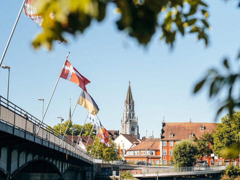Konstanz und Bodensee Blick auf Konstanz