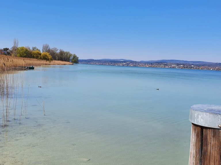 Konstanz und Bodensee Blick ueber den See