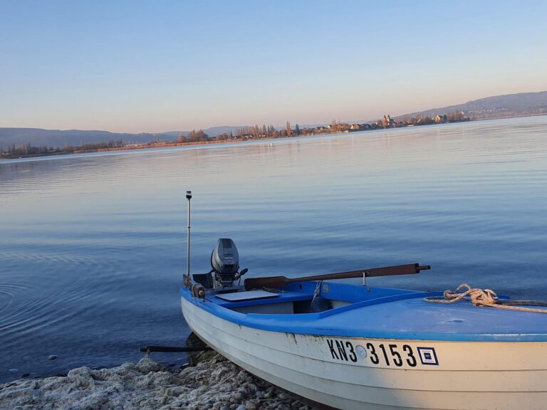 Konstanz und Bodensee Blick uebern See
