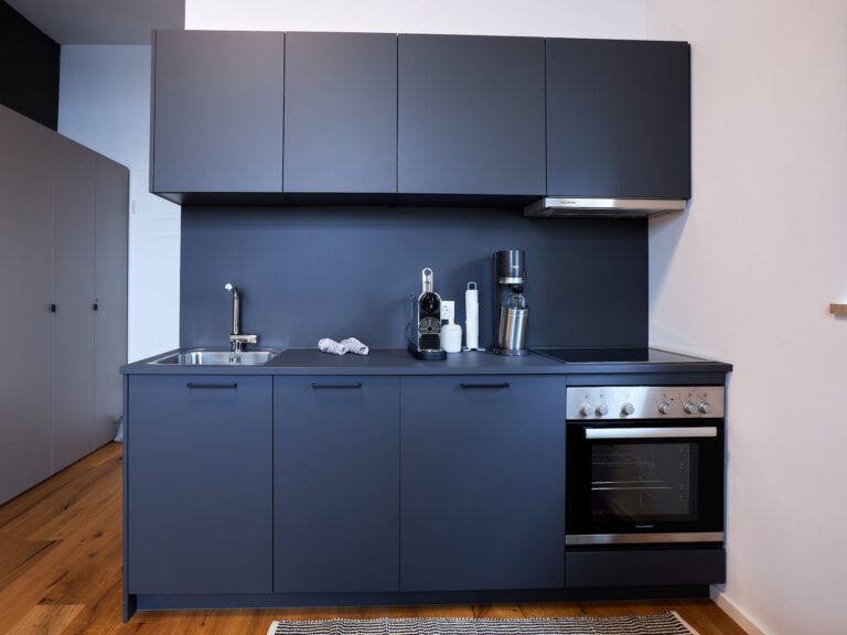 Seeglueck Hafenblick Konstanz Bodensee Kuechenzeile Appartement 3